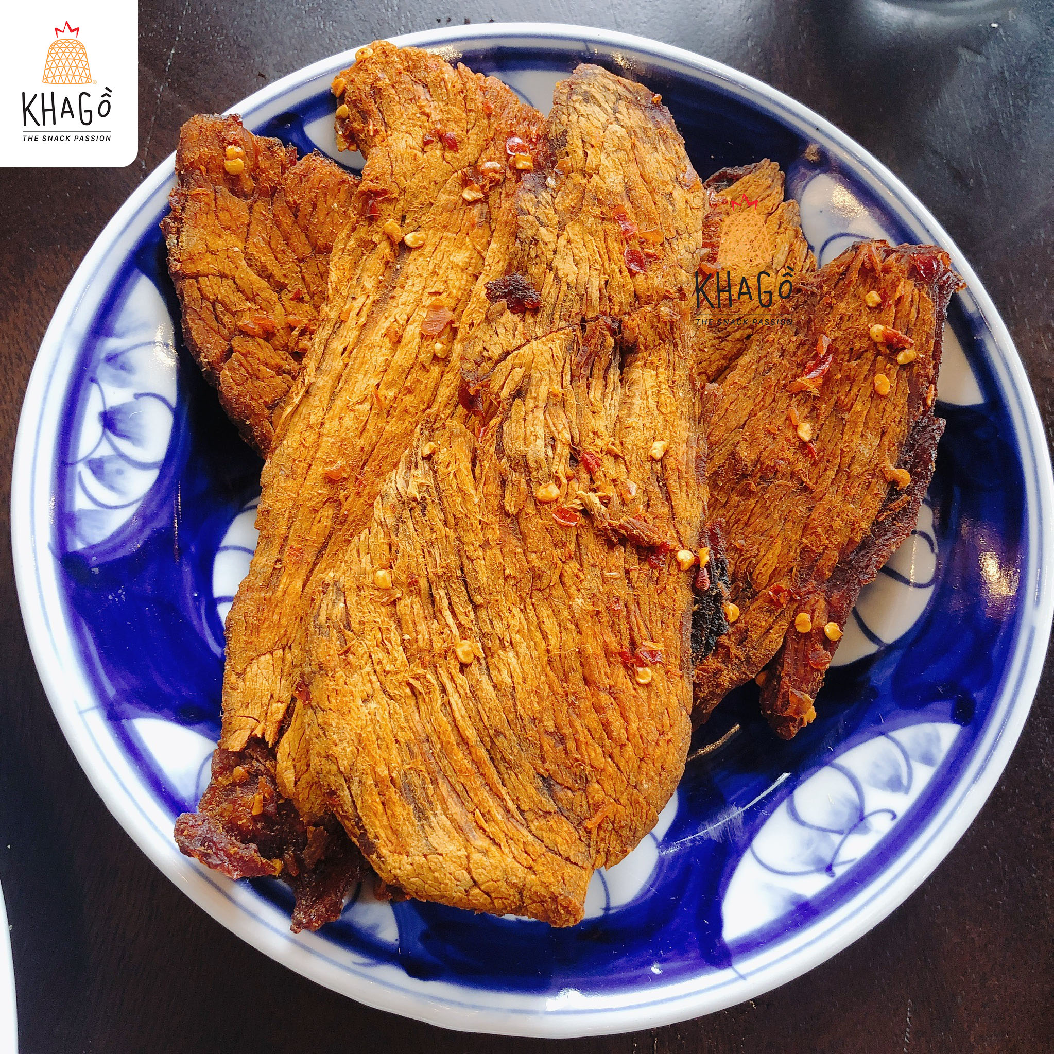 KHÔ BÒ MIẾNG GIÒN 120gr | KHA GỒ | Ăn Vặt Văn Phòng, Du lịch, Tết, Tặng quà, Đặc sản Sài Gòn