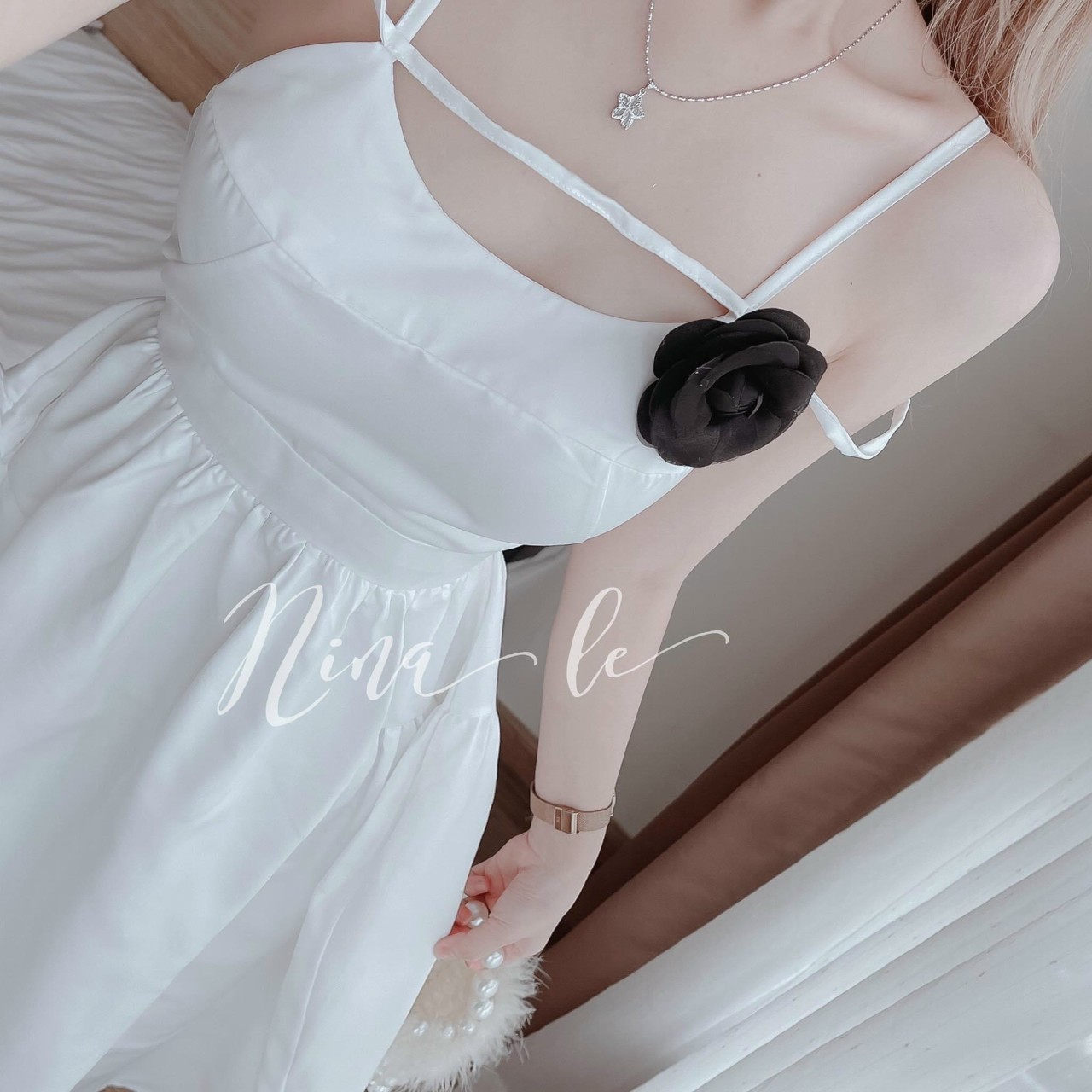 ĐẦM XÒE 2 DÂY TAPTA ĐÍNH BÔNG QUYẾN RŨ