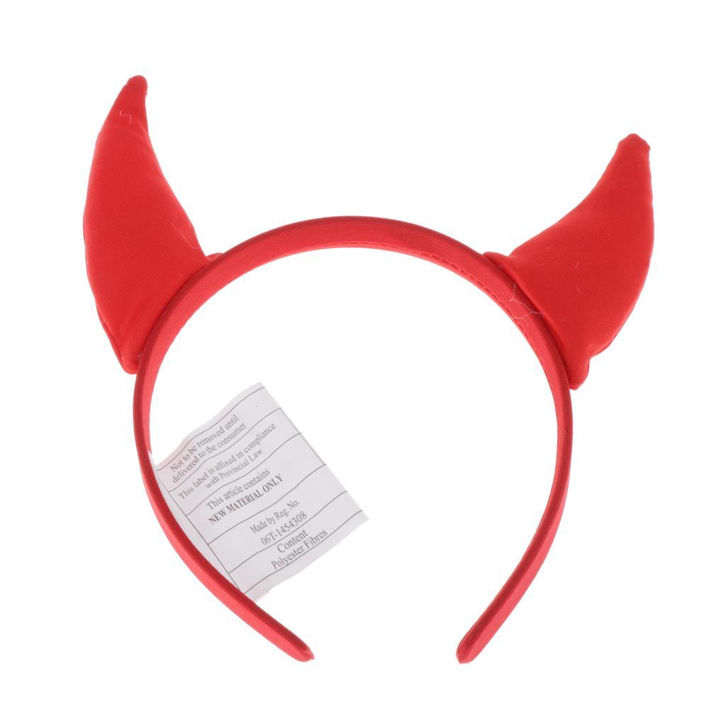 Red Devil's Horn Headdress For Cosplay Accessories Halloween Party Favors