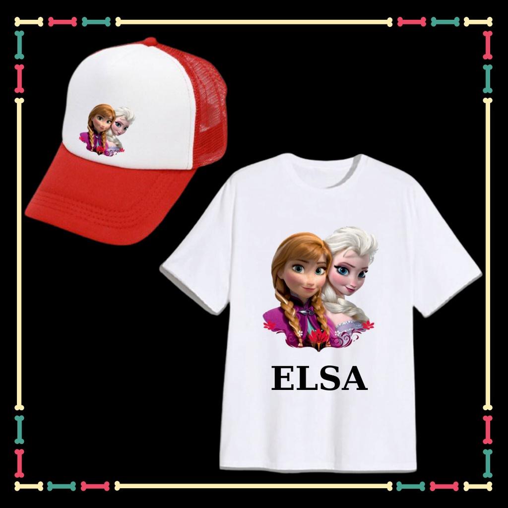 Combo Mũ Áo Elsa dễ thương xịn xò đủ màu sắc đủ size áo cho bé gái, bé trai