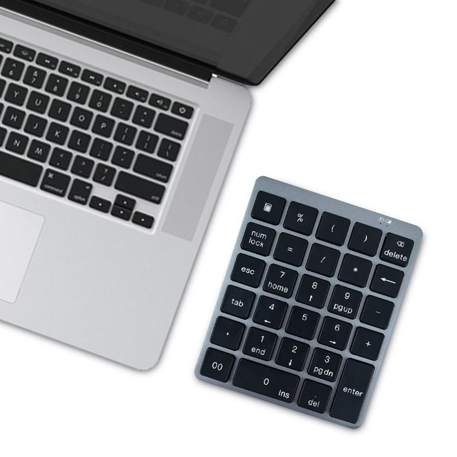 Bluetooth Wireless Number Pads 28 Keys N960 Android Windows for Tablet Black