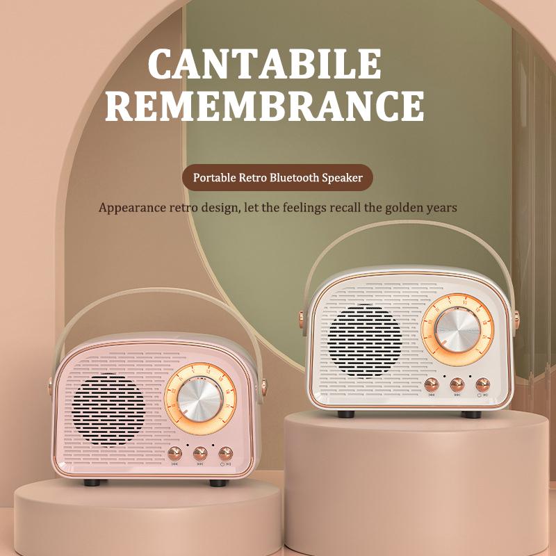 Loa bluetooth retro cổ điển di động Hộp âm thanh mini Hộp âm thanh âm thanh âm thanh Subwofer hỗ trợ thẻ tf usb máy nghe nhạc USB Color: Dark Green