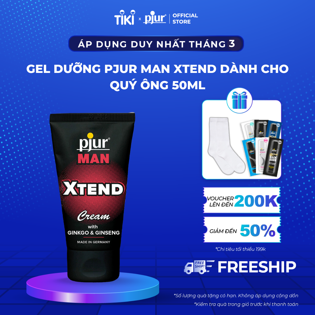 Gel cường dương Pjur Man Xtend 50ml dành cho quý ông tăng khoái, tăng lưu thông máu