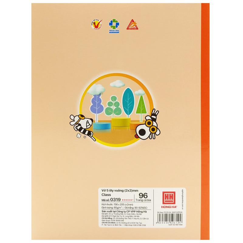 Tập Học Sinh Class Oringa Fun 5 Ô Ly Vuông 96 Trang 80gsm - Hồng Hà 0319 (Mẫu Sản Phẩm Giao Ngẫu Nhiên)