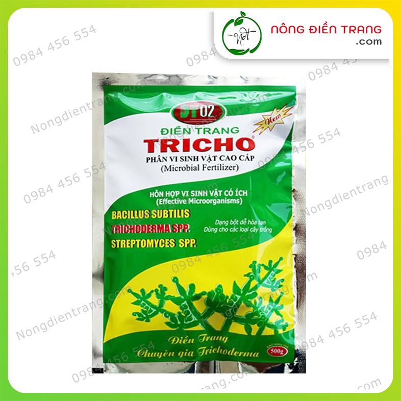 GÓI 500 GRAM - PHÂN VI SINH CAO CẤP SIÊU ĐẬM ĐẶC TRICHO ĐI.ỀN TR.ANG - Nấm đối kháng TRICHODERMA Đ.IỀN TRA.NG