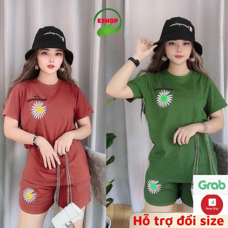Đồ bộ nữ đồ mặc nhà thể thao thun co giãn bigsize 45 -85kg Sét đồ bộ nữ thun nữ đẹp quần đùi set ngố BD02 ESHOP
