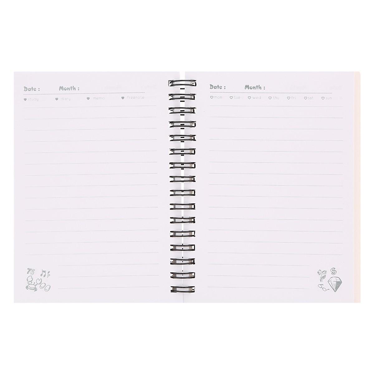 Sổ Lò Xo Khai Trí Stationery Mini Game - Size S - Mẫu 2 - Hình Chữ - Màu Trắng