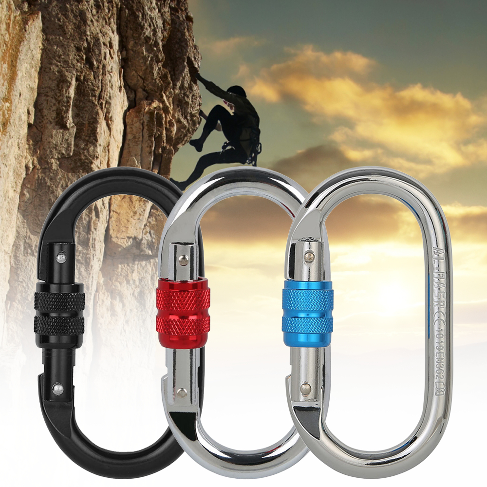 Khóa Carabiner Leo Núi Chịu Lực Nặng 25KN Hình Chữ O Trọng Lượng Nhẹ