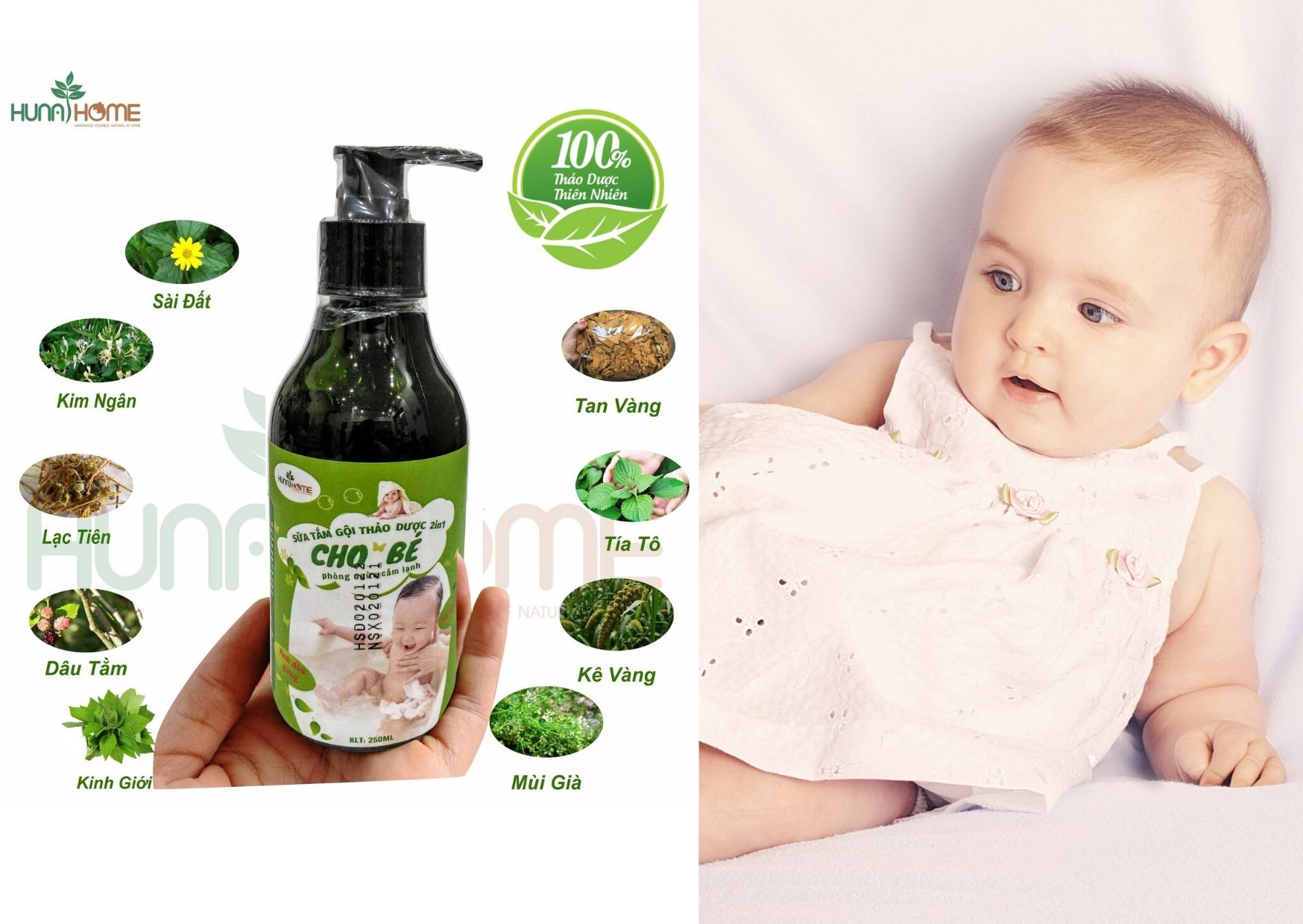 Chiết xuất thảo dược tắm bé