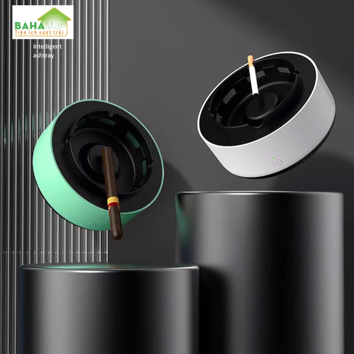 GẠT TÀN ĐIỆN TỬ LỌC KHÔNG KHÍ 360 ĐỘ ION ÂM THÔNG MINH HÚT KHÓI TRỰC TIẾP "BAHAMAR" Gạt tàn và khử mùi khói thuốc, khuếch tán không khí trong lành.