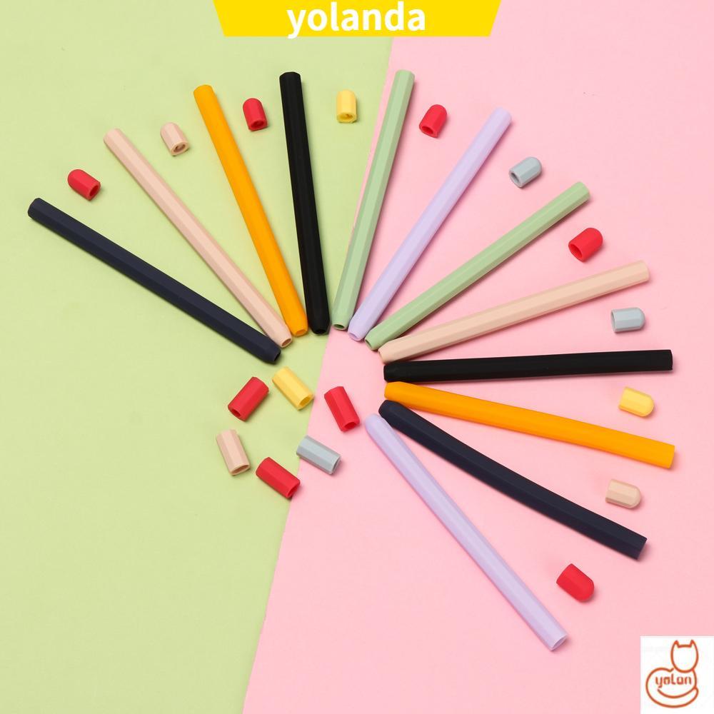 ☆YOLA☆ Soft Protective Case Portable Stylus Cover Touch Pen Covers Candy Color Silicone Styluspen Dust Proof Shockproof Non Slip pencil skin/Multicolor