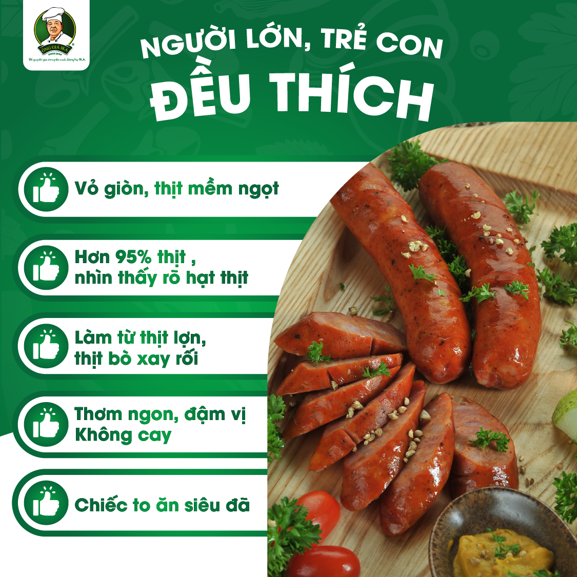 [Chỉ Giao Hà Nội] Xúc xich Klobasa 500g
