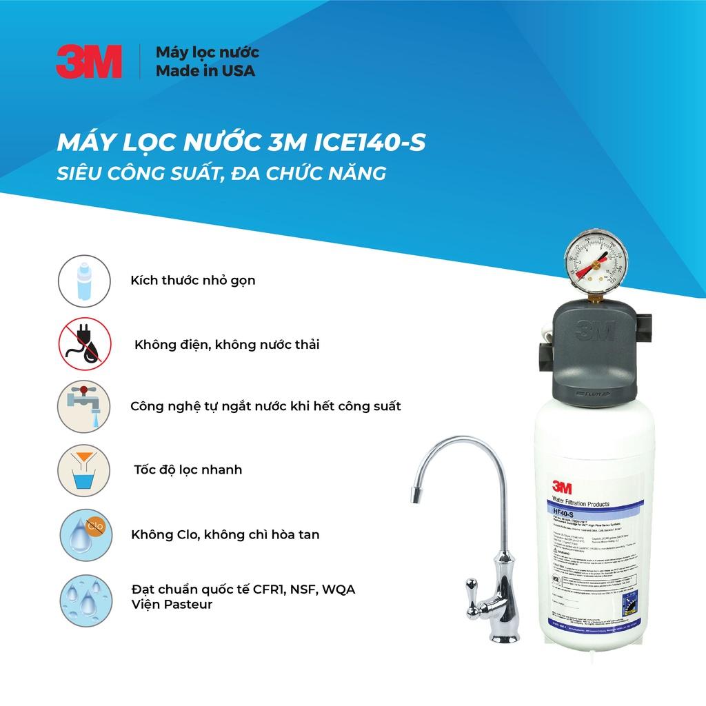 Máy Lọc Nước 3M ICE140-S Kèm Vòi 3M Công Suất Cao - Không Điện