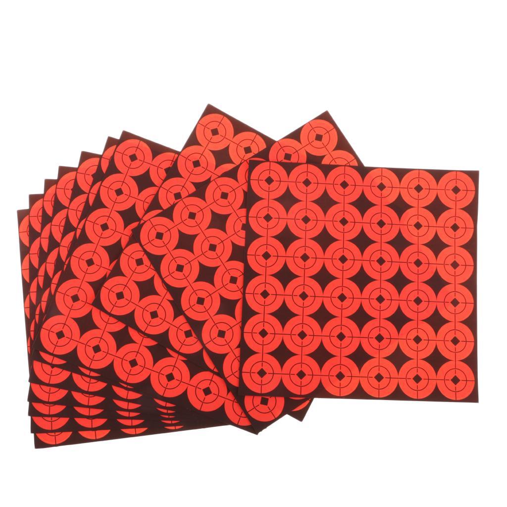 1080Pcs Target Stickers Self Adhesive Target for Fluorescent Orange
