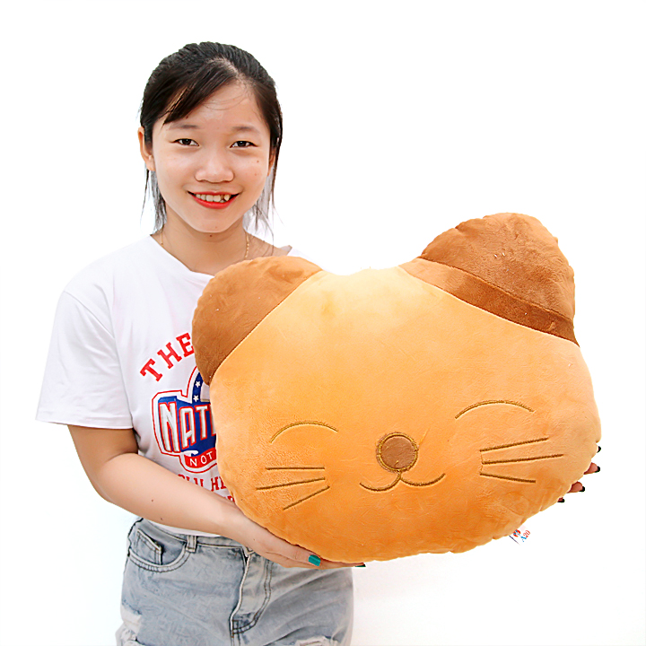 Gấu bông gối ôm mặt mèo đáng yêu size 40cm