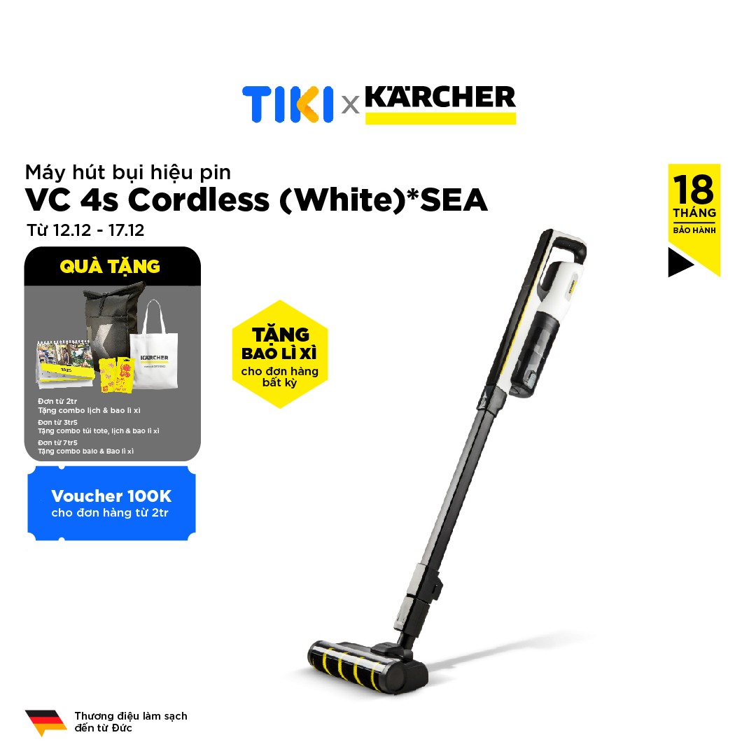 Máy Hút Bụi Cầm Tay Karcher VC 4s - Hàng Chính Hãng