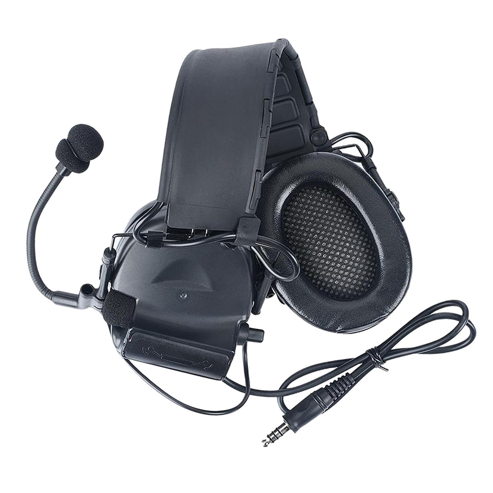Tactical Headset Hearing Defender No Noise Reduction Sound Pickup Headphones for Outdoor Sports HUnting Shooting