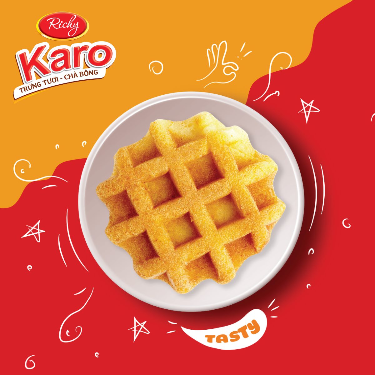 Combo 8 Bịch Bánh Karo Phomai Hoàng Kim Richy Chà Bông Sợi Gà