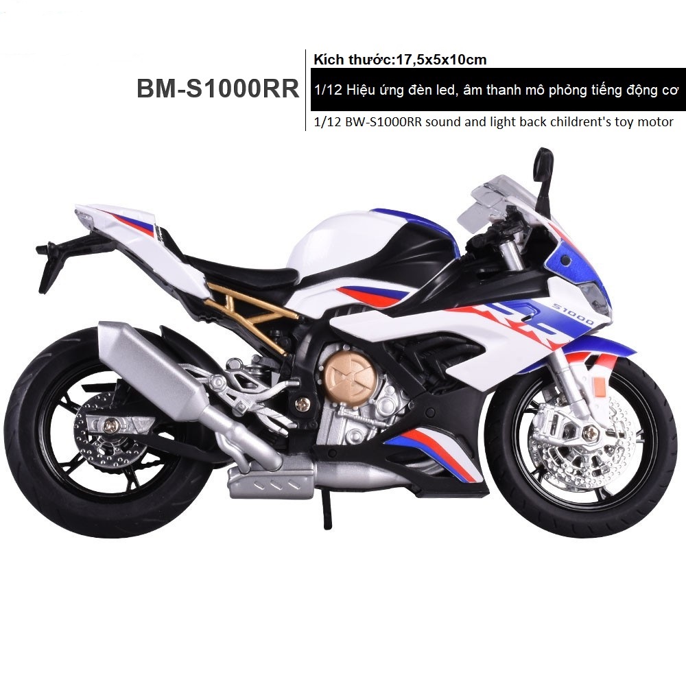 Mô hình xe motor S1000RR_Tỷ Lệ 1:12 hợp Kim cực ngầu