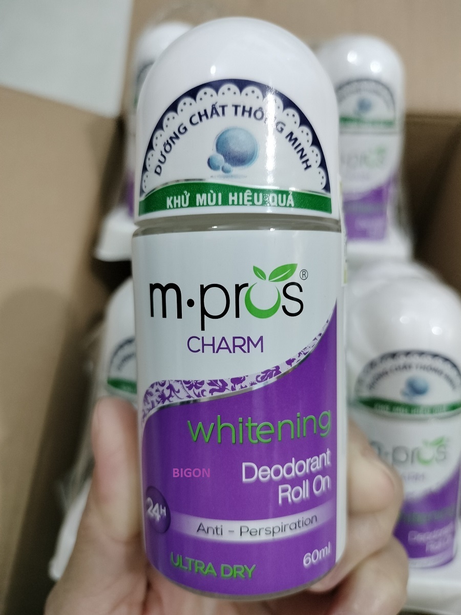 Lăn Khử Mùi M.Pros 60ml -Trắng Mịn - Quyến Rũ - Khử Mùi Hiệu Quả