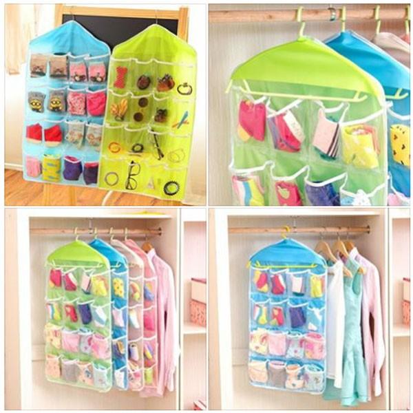 Sỉ 10 túi treo đồ 16 ngăn nhiều màu