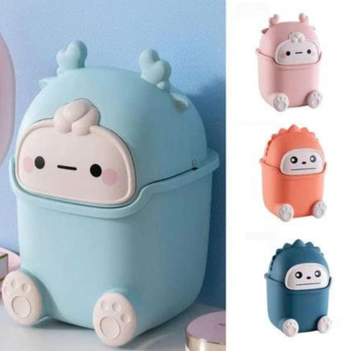 Thùng rác mini Dino 9335VH để bàn hình thú dễ thương
