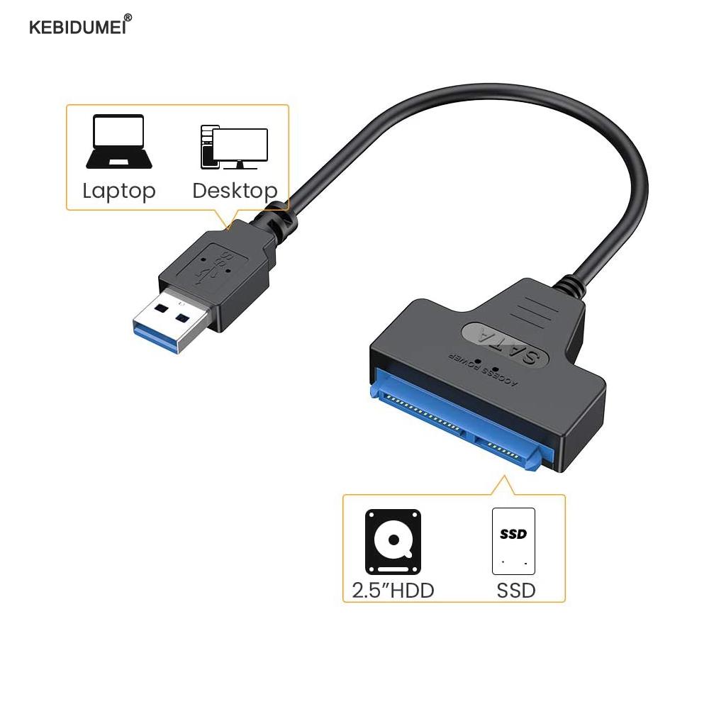 Cáp SATA đến USB 3.0 Type-C lên đến 6 Gbps cho ổ cứng HDD ngoài 2,5 inch
