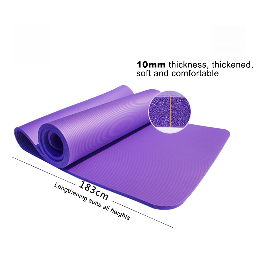 Thảm tập yoga 1830x610x10mm, dày, chống trượt, êm ái khi tập