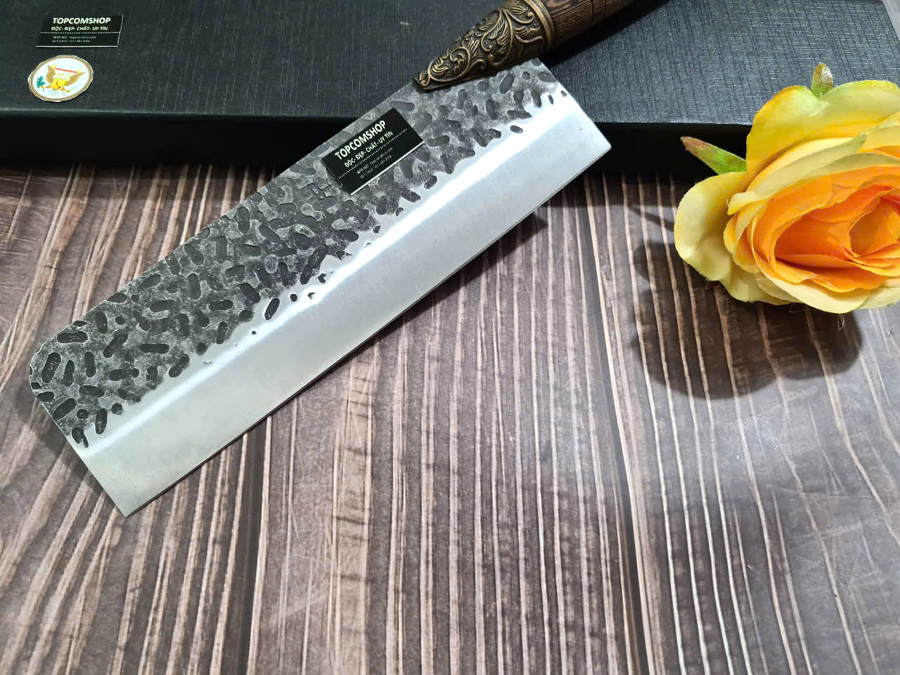 DAO BẾP - DAO THÁI HOA VĂN CAO CẤP MÃ A7 DT151 NT topcomshop vn