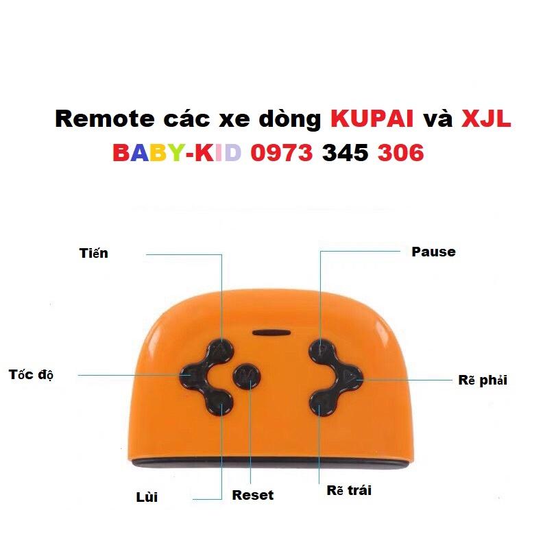 Xe ô tô điện trẻ em cao cấp BABY-KID KP 2020 (4 Động Cơ Lớn, Ắc Quy 12V7A) - Đỏ + Cam + Trắng BẢO HÀNH 6 THÁNG