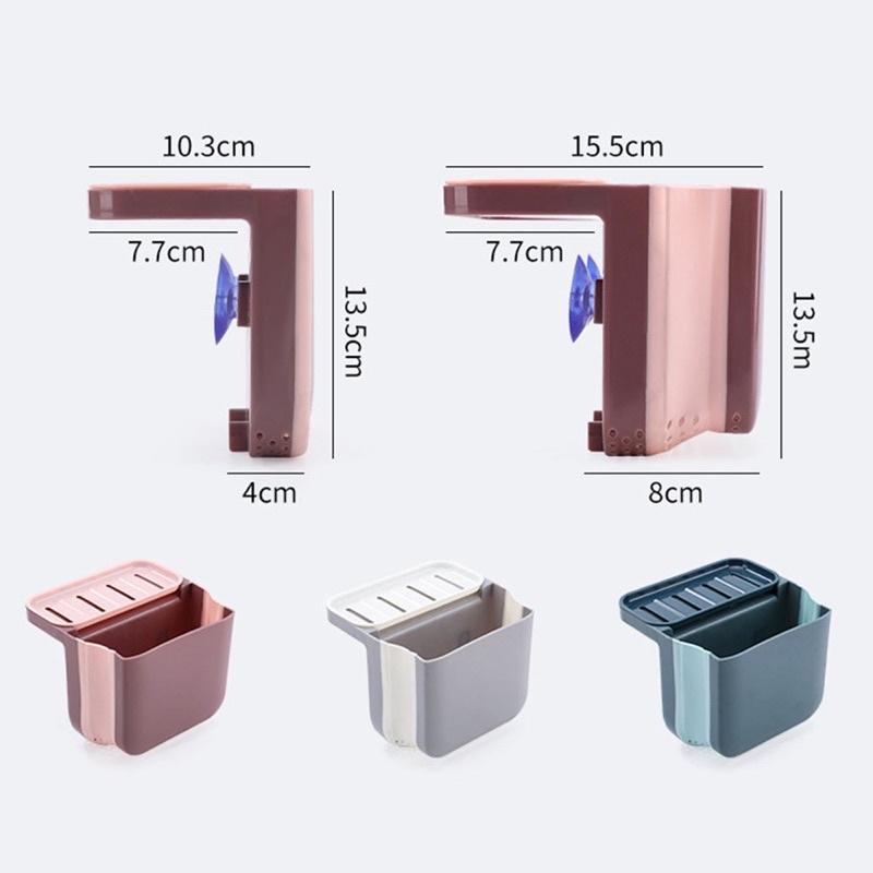 Thùng lọc rác gắn bồn rửa bát gấp gọn kèm khay để giẻ lau 2in1 - Rổ lọc rác gắn bồn rửa chén bỏ thức ăn thừa đa năng