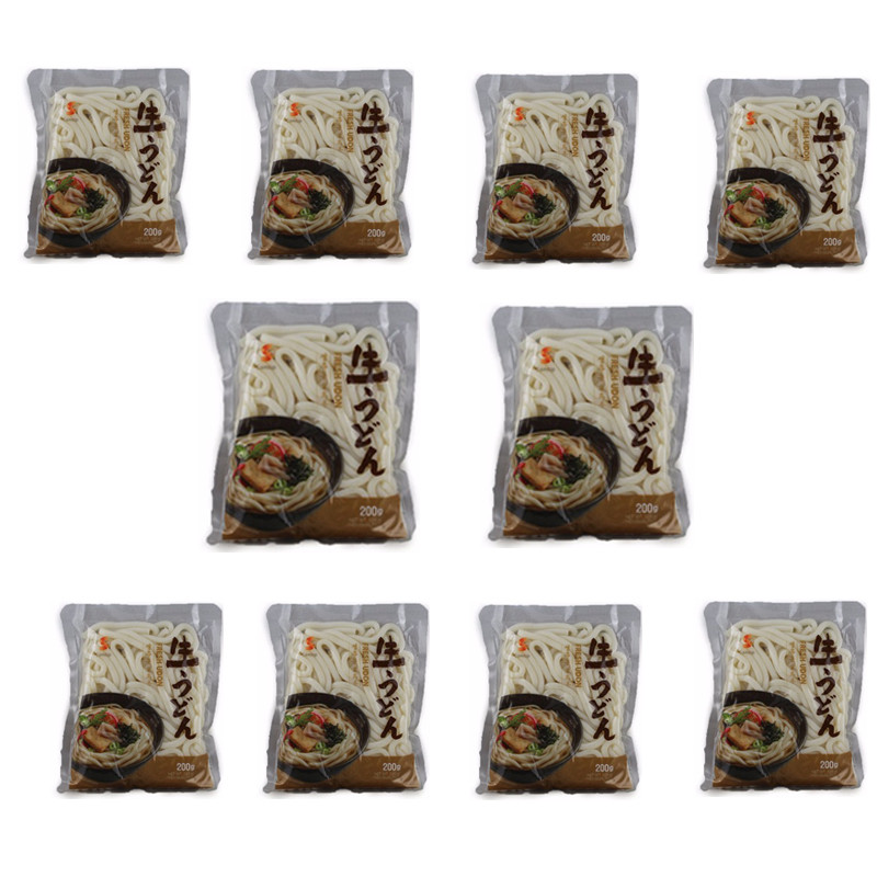 Combo 10 Gói Mì Udon Tươi - Mì Fresh Udon - Nhập Khẩu Hàn Quốc (200G/Gói)  