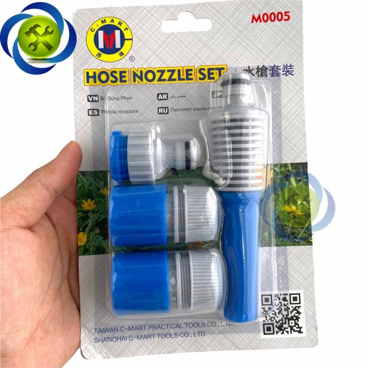 Bộ đầu nối nhanh ống nước C-Mart M0005 ( 4 cái /vỉ ) ống mềm 1/2 (12mm)