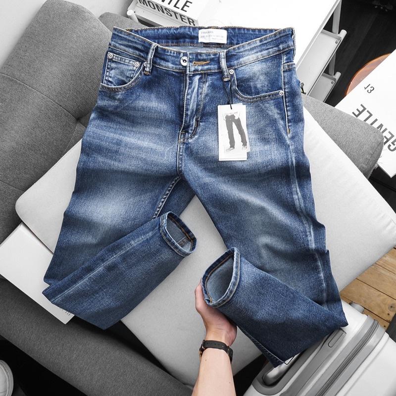 Quần jean nam slimfit cơ bản ống đứng jean cao cấp