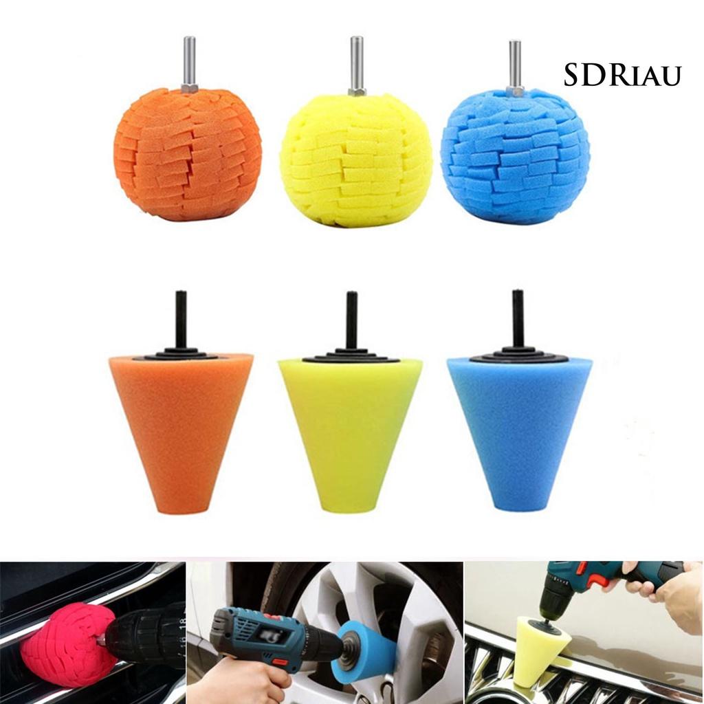 Set 3 / 4 / 5 / 6 Miếng Mút Đánh Bóng Xe Hơi Nhiều Màu Sắc