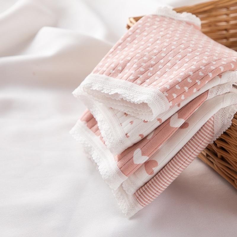 Quần Lót Nữ Cotton Siêu Thoáng Nâng Mông Trái Tim Hồng QL04