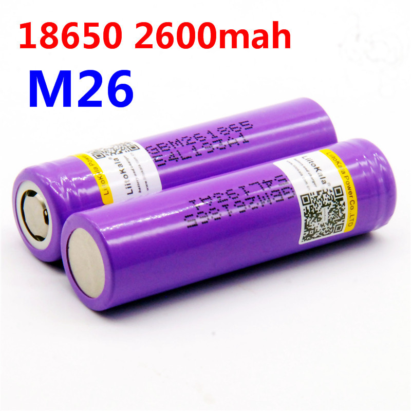 Pin Sạc LiitoKala M26 Lithium 2600MAH tốc độ xả 10A liên tục Hàng Chính Hãng