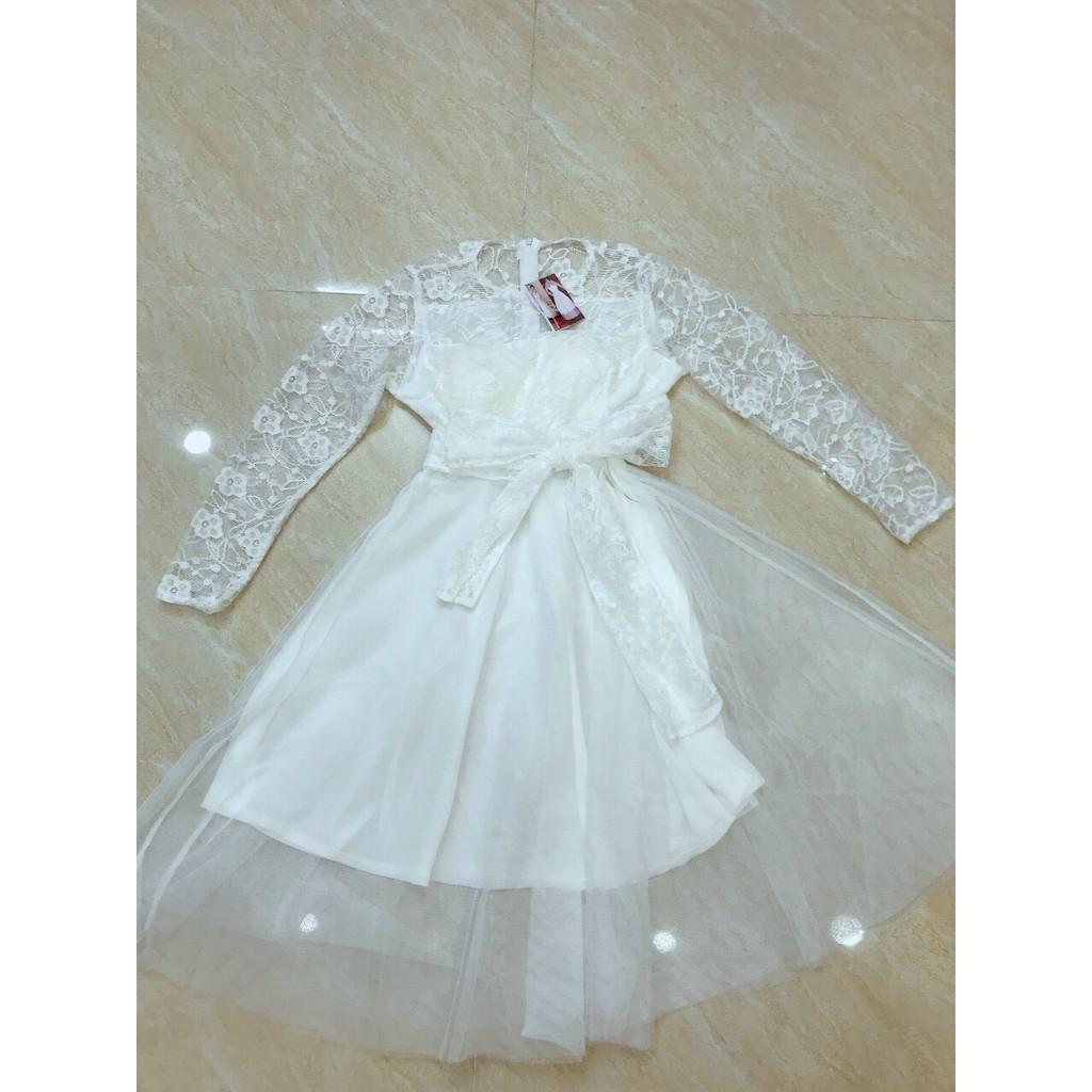 Gunkaymatter Váy Đầm Xoè Công Chúa Ren Phối Tùng Lưới Cứng Chất Liệu Ren Phối Lưới Thời Trang Nữ