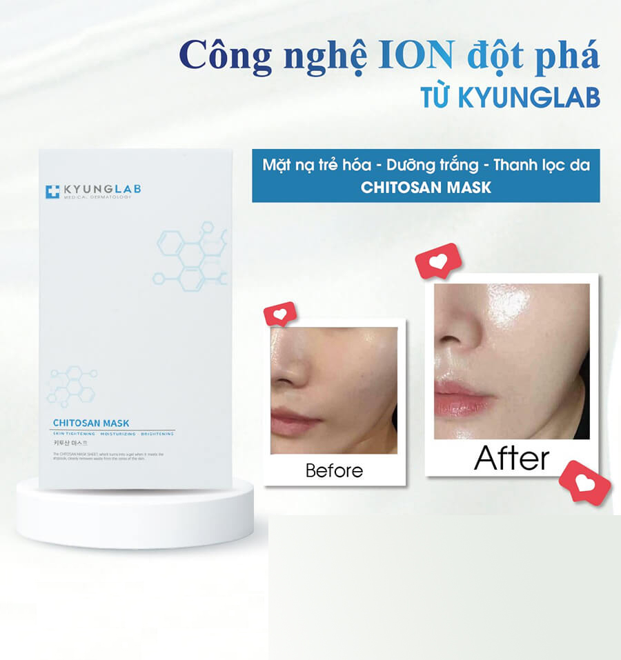 Mặt nạ trẻ hóa làn da Kyung Lab Chitosan mask dưỡng trắng da và thanh lọc làn da