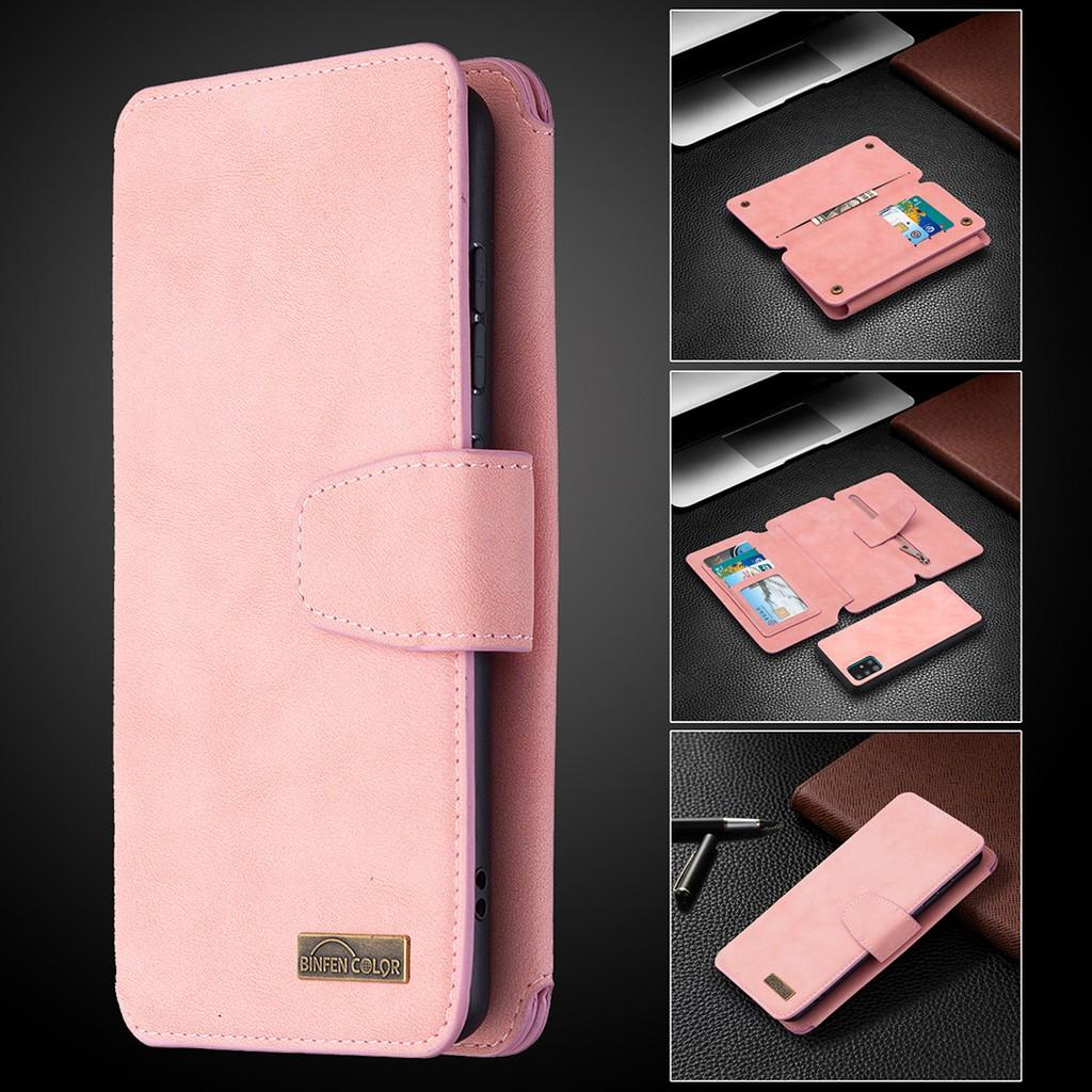 Ốp lưng điện thoại dạng ví da lật có ngăn đựng thẻ cho Samsung Galaxy Note10 Lite A21S A71 A51 A41 A31 A21 A11 S10 Lite