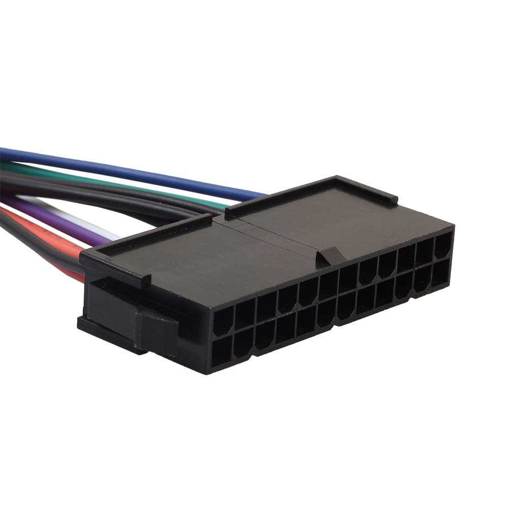 6" ATX 24-Pin Female to 12-Pin Male Converter Adapter Power Supply Cable 18AWG Black Sleeved Cord for Acer Q87H3-AM Q87