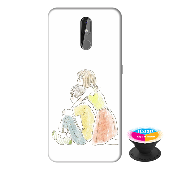 Ốp lưng điện thoại Nokia 3.2 hình Tình Yêu Của Em tặng kèm giá đỡ điện thoại iCase xinh xắn - Hàng chính hãng