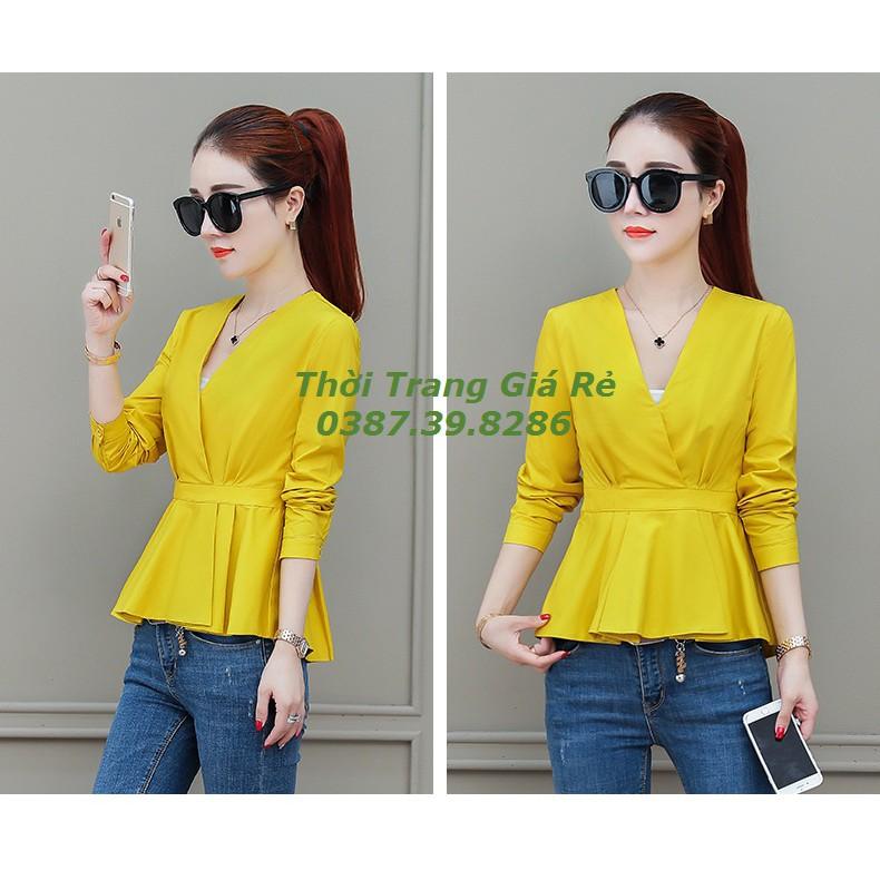 ÁO CỔ V TAY DÀI
