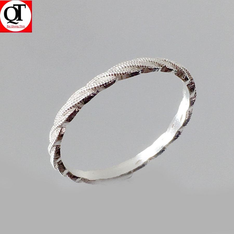 Nhẫn nữ bạc bản nhỏ xinh phong cách thời trang Bạc Quang Thản – QTNU83.