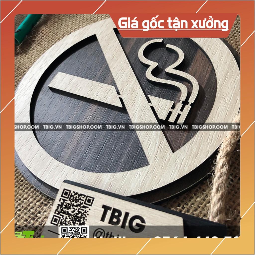 Bảng cấm thuốc (no smoking) gỗ mặt veneer