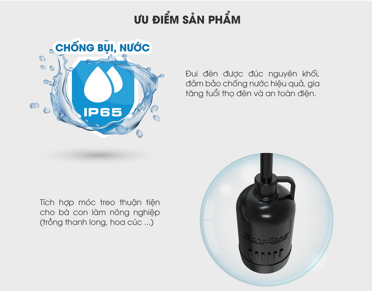 Đui đèn chống thấm nước chính hãng Rạng Đông E27 IP65