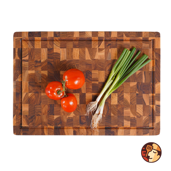 Thớt gỗ Teak Chef Studio cao cấp hình chữ nhật size 25x35x3.5 cm, đa dụng,  bền đẹp không mùn không mối mọt