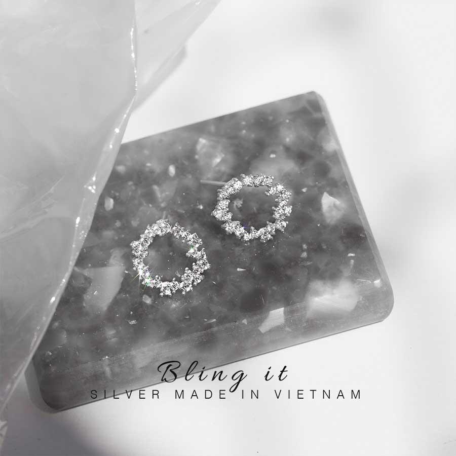 Bông Tai Bạc Bling It Huyền Thoại Biển Xanh BIBT109