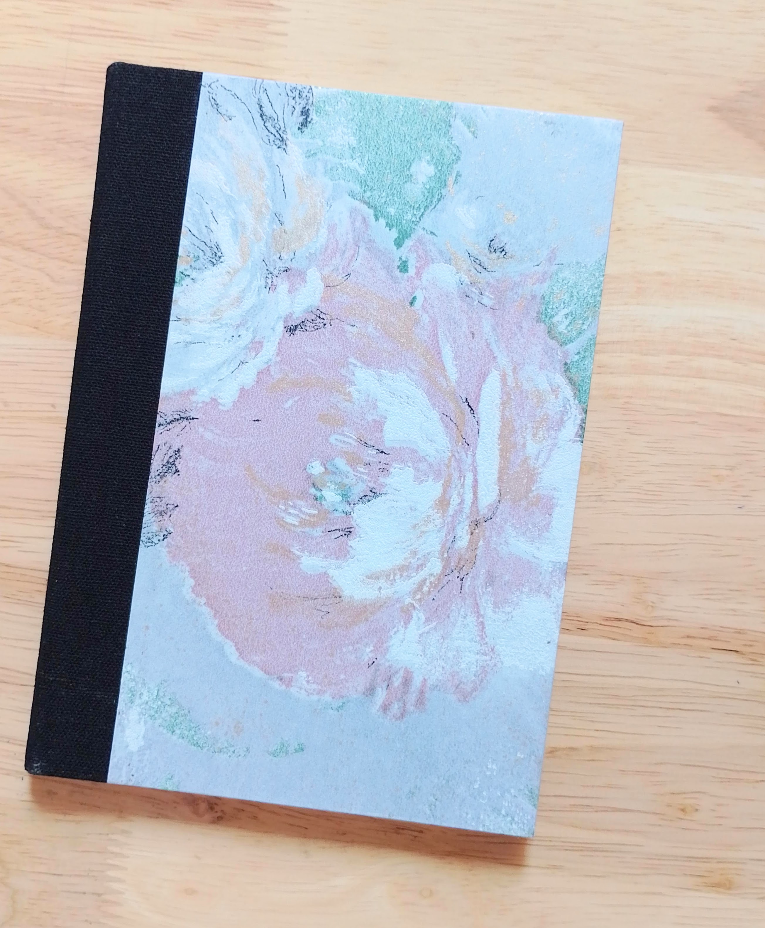 Sổ Tay Handmade Bìa Hoa Gáy Bọc Vải Canvas, Khổ , Dùng Cho Ghi Chép, Viết Nhật Kí, Làm Quà Tặng