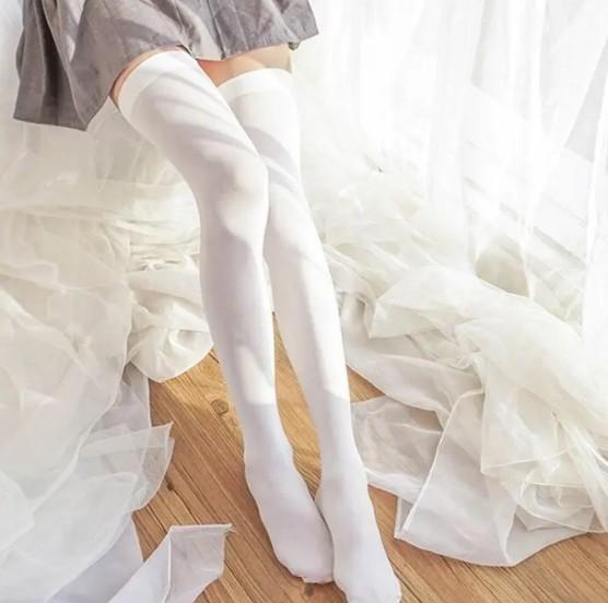 Tất, vớ mỏng cao qua đầu gối, tất nữ sinh, tất đùi học sinh nữ, phong cách, cá tính Cotton Women Cherry